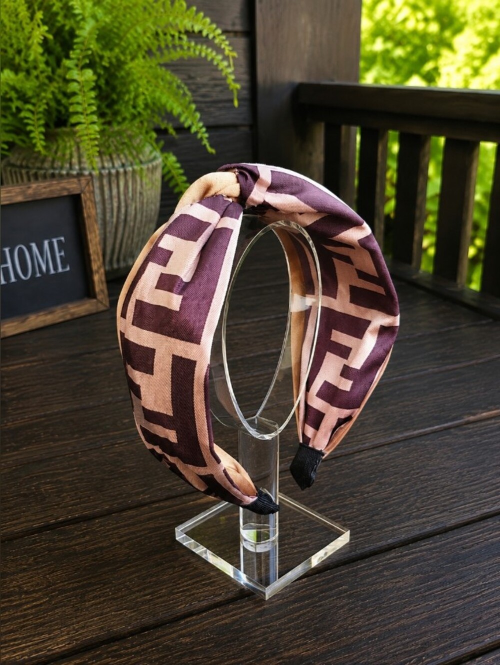 HEADBAND BROWN/TAN NWT